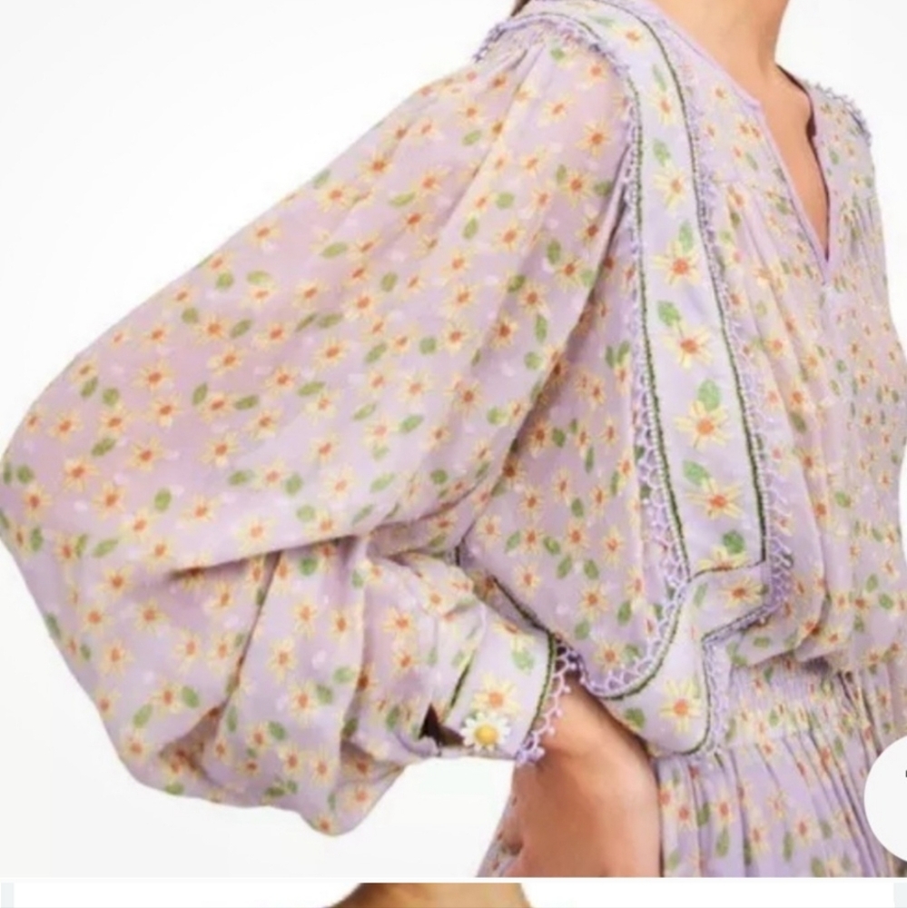 Farm Rio Blouse Size Large - Picture 3 of 5